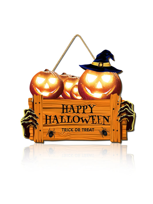 Enseigne en Bois Happy Halloween